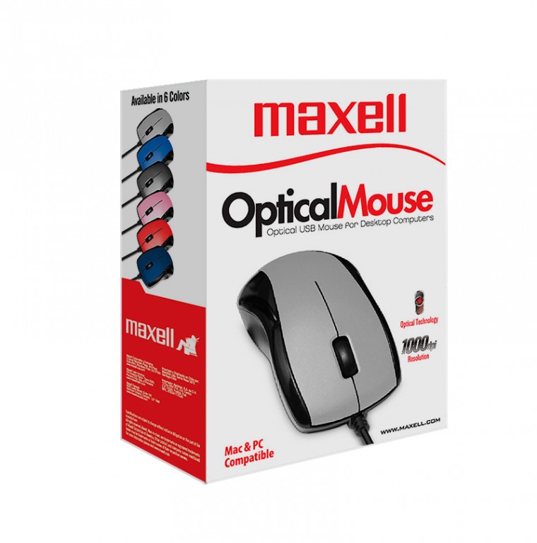 MOUSE USB MAXELL  SILVER MOWR-101S 347288