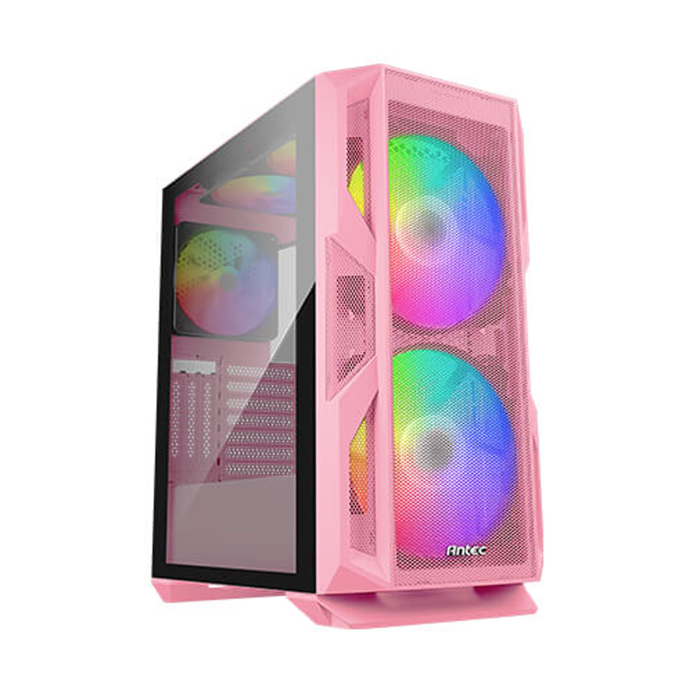 CASE MIDTOWER ANTEC NX800 PINK TEMPERED GLASS 3FAN ARGB