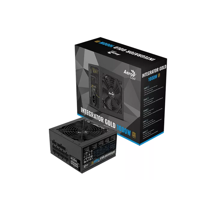 FUENTE DE PODER AEROCOOL INTEGRATOR GOLD PCIE5 1000W 80+GOLD FULL MODULAR