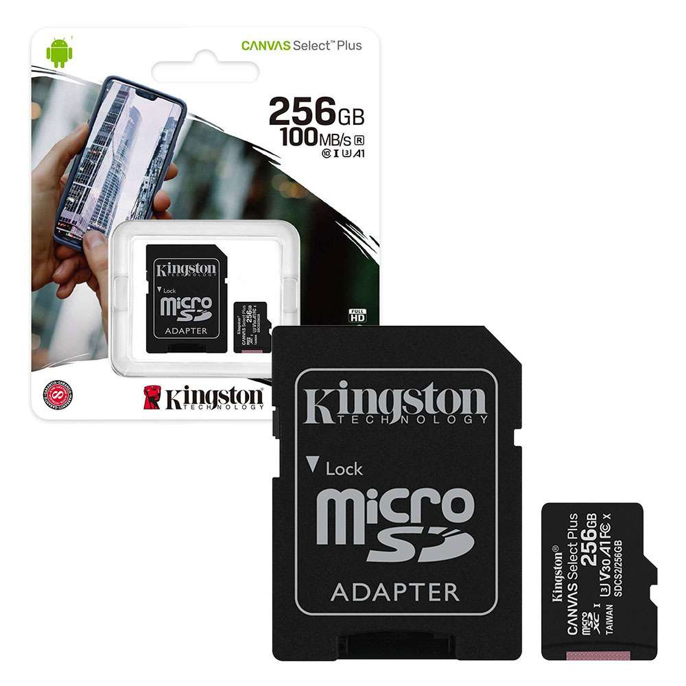 MEMORIA MICROSD KINGSTON 256GB C10  CANVAS SELECT PLUS SDCS2/256GB