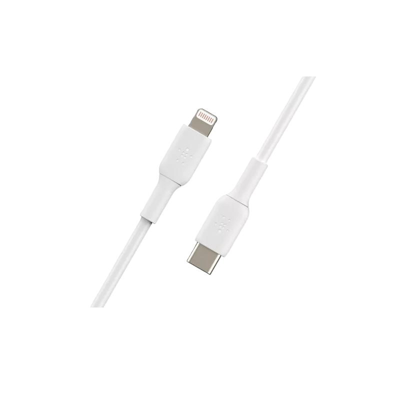 CABLE USB TIPO C A LIGHTNING BELKIN 3.3FT/1M CAA003BT1MWH BLANCO