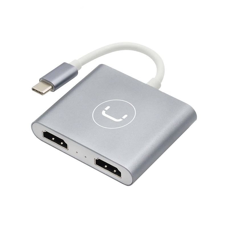 ADAPTADOR USB TIPO C A DUAL HDMI UNNO HB1103SV 