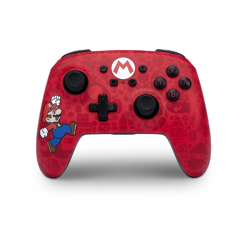 CONTROL INALAMBRICO BT DE NINTENDO SWITCH PowerA HERE WE GO MARIO 1525741-01 ROJO CON BATERIA RECARGABLE