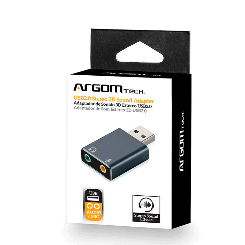 TARJETA DE AUDIO USB ARGOM a 3.5mm ARG-CB-0067