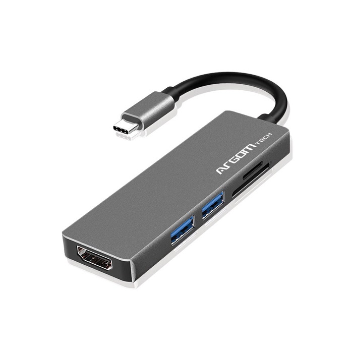 HUB USB TIPO C ARGOM HDMI TF CARD USB X2 ARG-UB-0183