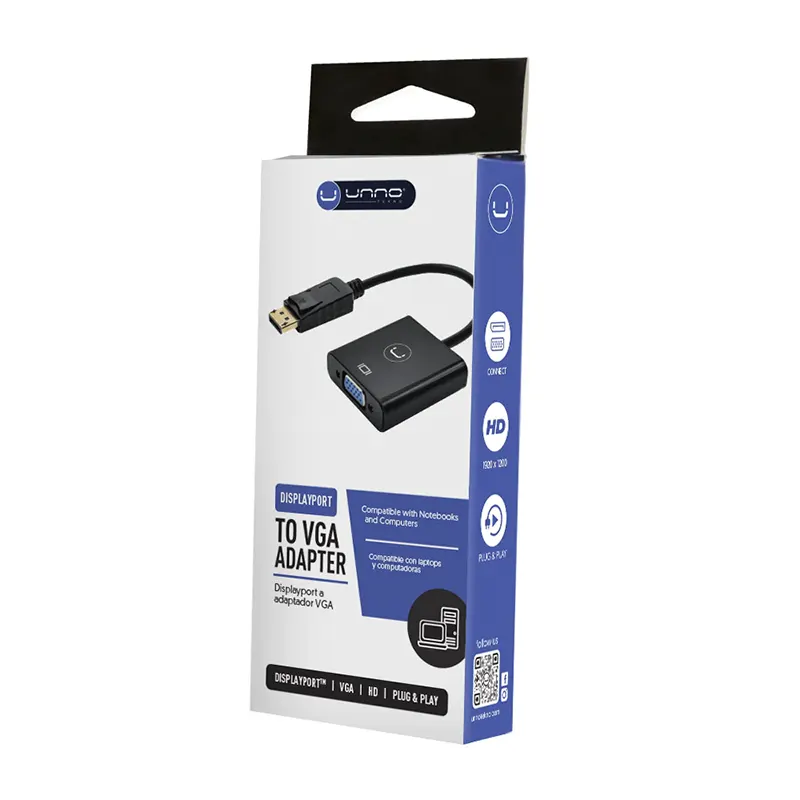 ADAPTADOR DISPLAYPORT A HDMI UNNO - Computadoras San Salvador