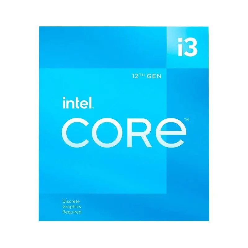 PROCESADOR INTEL CORE i3 12100F LGA1700 3.3/4.3GHz 4C/8T REQUIERE GPU